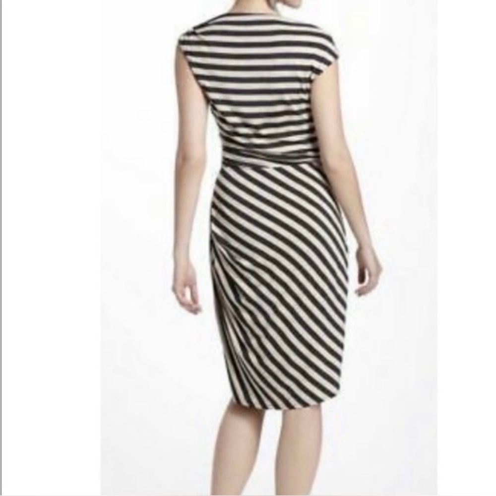 Anthropologie Bordeaux Striped Jersey Dress Small S - Picture 2 of 2